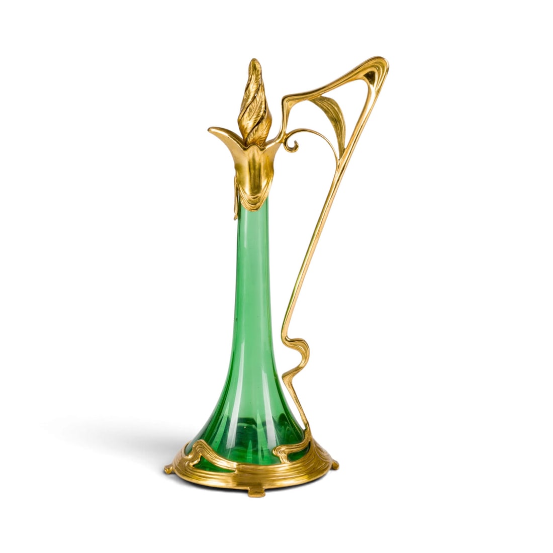 | JUGENDSTIL-WEINKARAFFE MIT METALLMONTIERUNG (1 of 1)