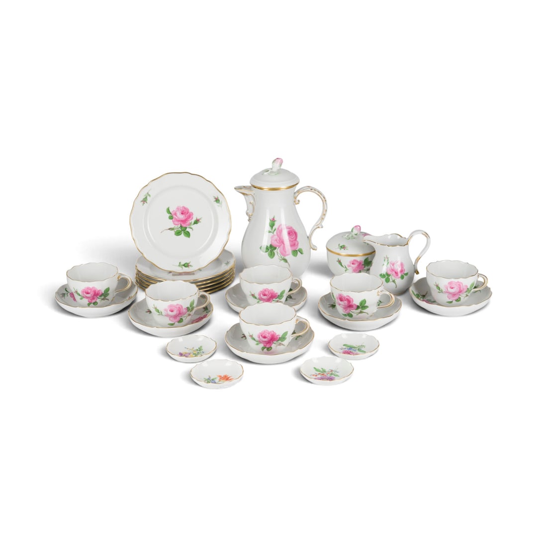 | 25-TEILIGES KAFFEESERVICE 'ROTE ROSE' (1 of 1)