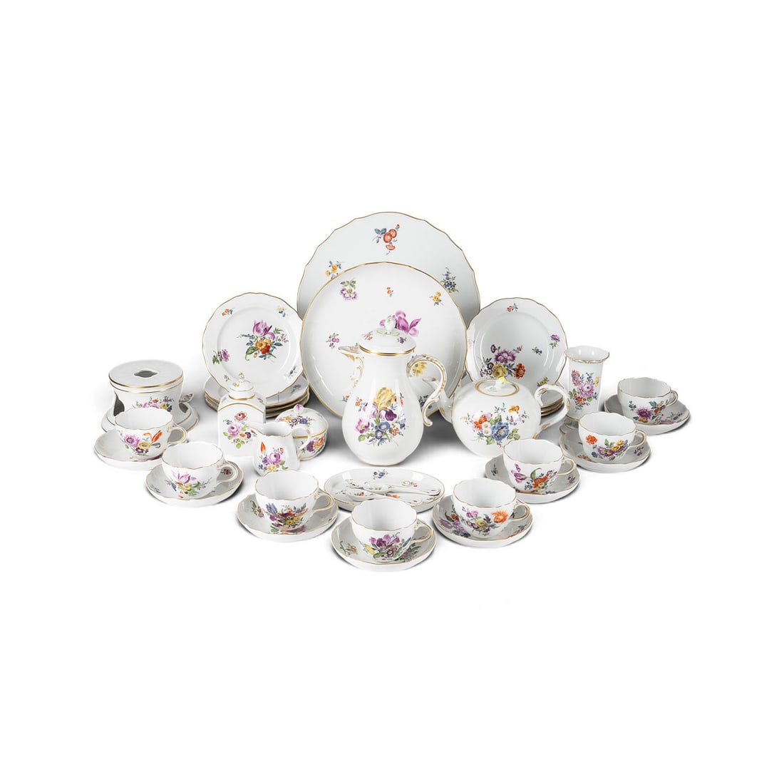 | 36-TEILIGES TEE- UND KAFFEESERVISE 'DEUTSCHE BLUME' (1 of 1)