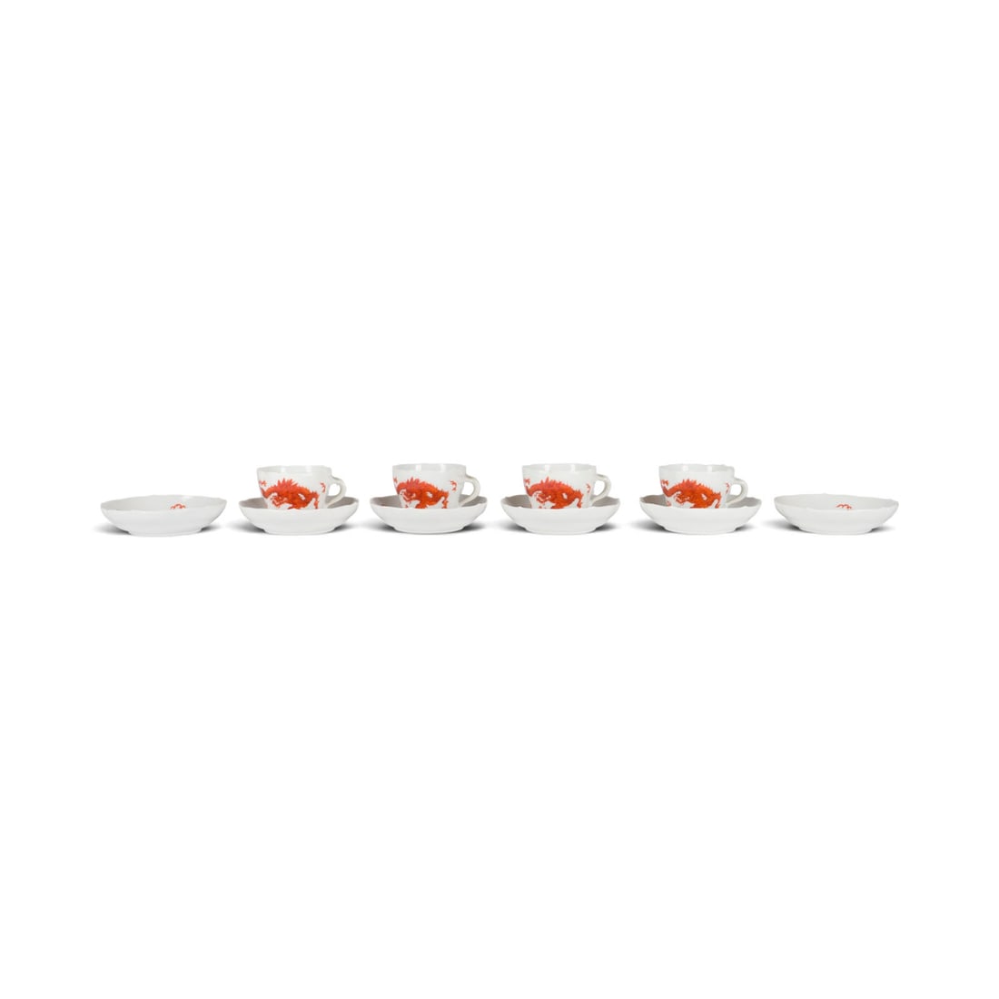 | ZEINTEILIGES MOKKASERVICE 'ROTER MING-DRACHE' (1 of 1)
