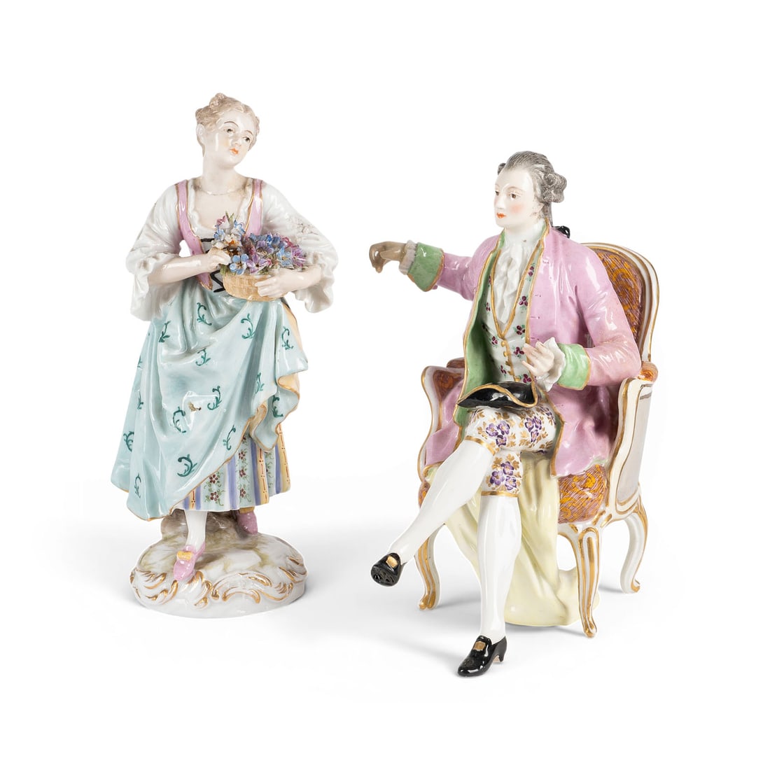 | MAeDCHEN MIT BLUMENKORB UND SITZENDER DANDY (1 of 2)