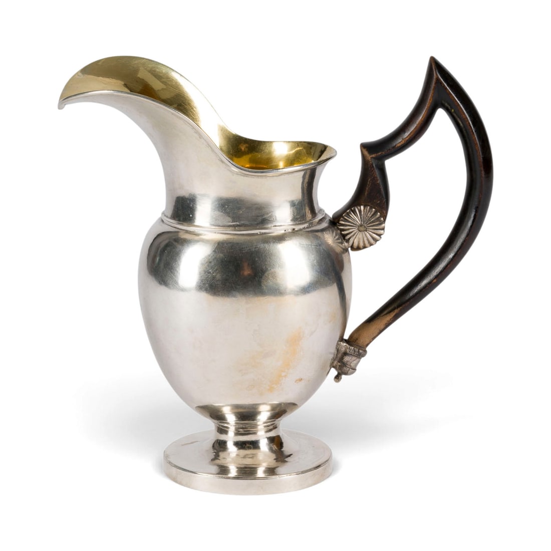 | RAHMKANNE: RAHMKANNE Deutsch, Minden, Peter Carl Friedrich Wilhelm Mattenklodt, um 1830 Selber, Innenvergoldung, Holz. Gew. 244 g, H. 14,5 cm. Punziert mit Meisterzeichen und '14'.RAHMKANNE Deutsch, Minden,