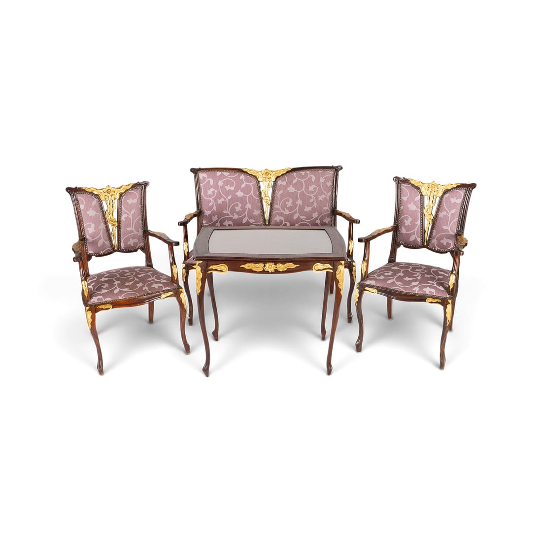 | VIERTEILIGE JUGENDSTIL SALONGARNITUR (1 of 1)
