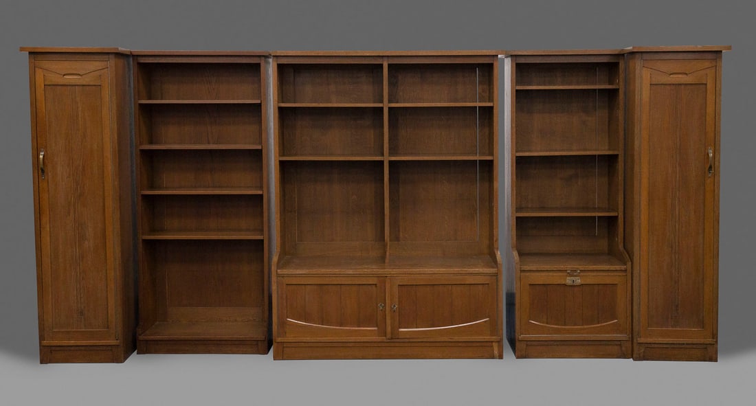 HENRY VAN DE VELDE | FUeNFTEILIGE WANDBIBLIOTHEK (1 of 5)