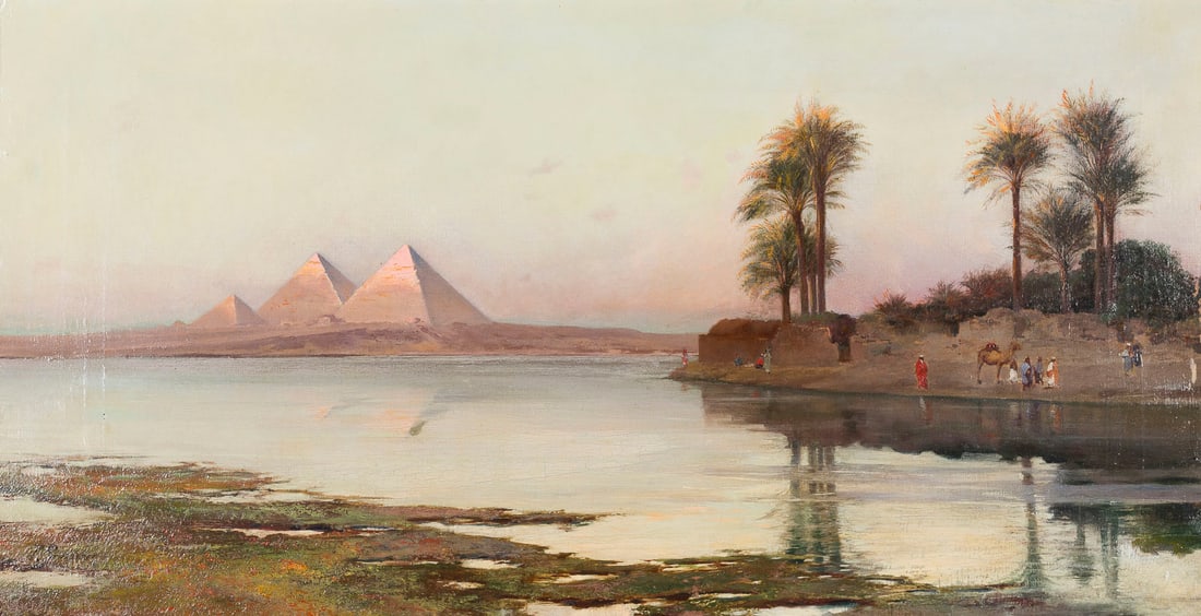 PETER CONRAD SCHREIBER | NILLANDSCHAFT MIT DEN PYRAMIDEN IN DER FERNE (1 of 2)