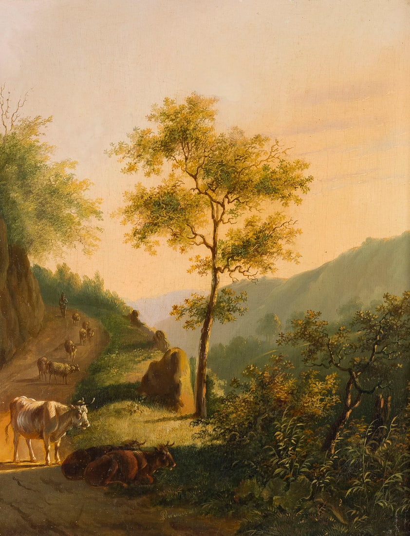 ALBERTUS VERHOESEN | BERGLANDSCAFT MIT VIEHTRIEB, 1844 (1 of 2)