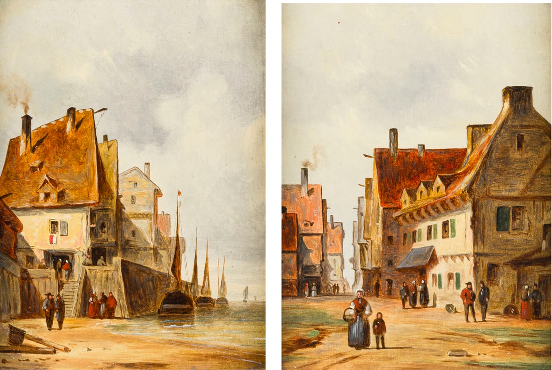 PETRUS GERARDUS VERTIN (ZUGESCHRIEBEN) | ZWEI STADTANSICHTEN (1 of 5)
