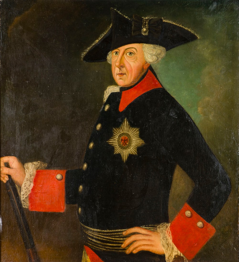 DEUTSCHE SCHULE DES SPAeTEN 18. / FRUeHEN 19. JH. | FRIEDRICH II: GERMAN SCHOOL OF THE LATE 18TH / EARLY 19TH CENTURY FREDERICK II Oil on canvas, relined. 87 x 78 cm (f. 95 x 88 cm). Framed.DEUTSCHE SCHULE DES SPAeTEN 18. / FRUeHEN 19. JH. FRIEDRICH IIOel auf Leinwa