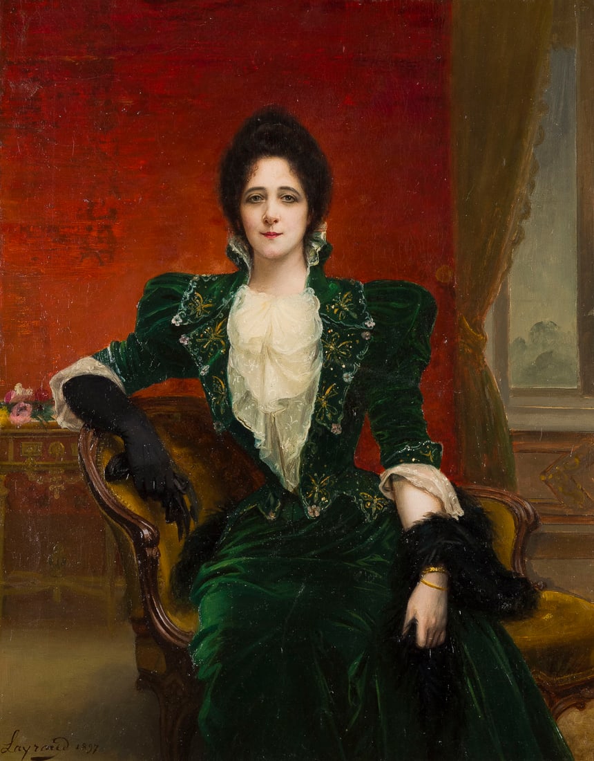 JOSEPH FORTUNE LAYRAUD | ELEGANTE DAME IM INTERIEUR, 1897 (1 of 2)