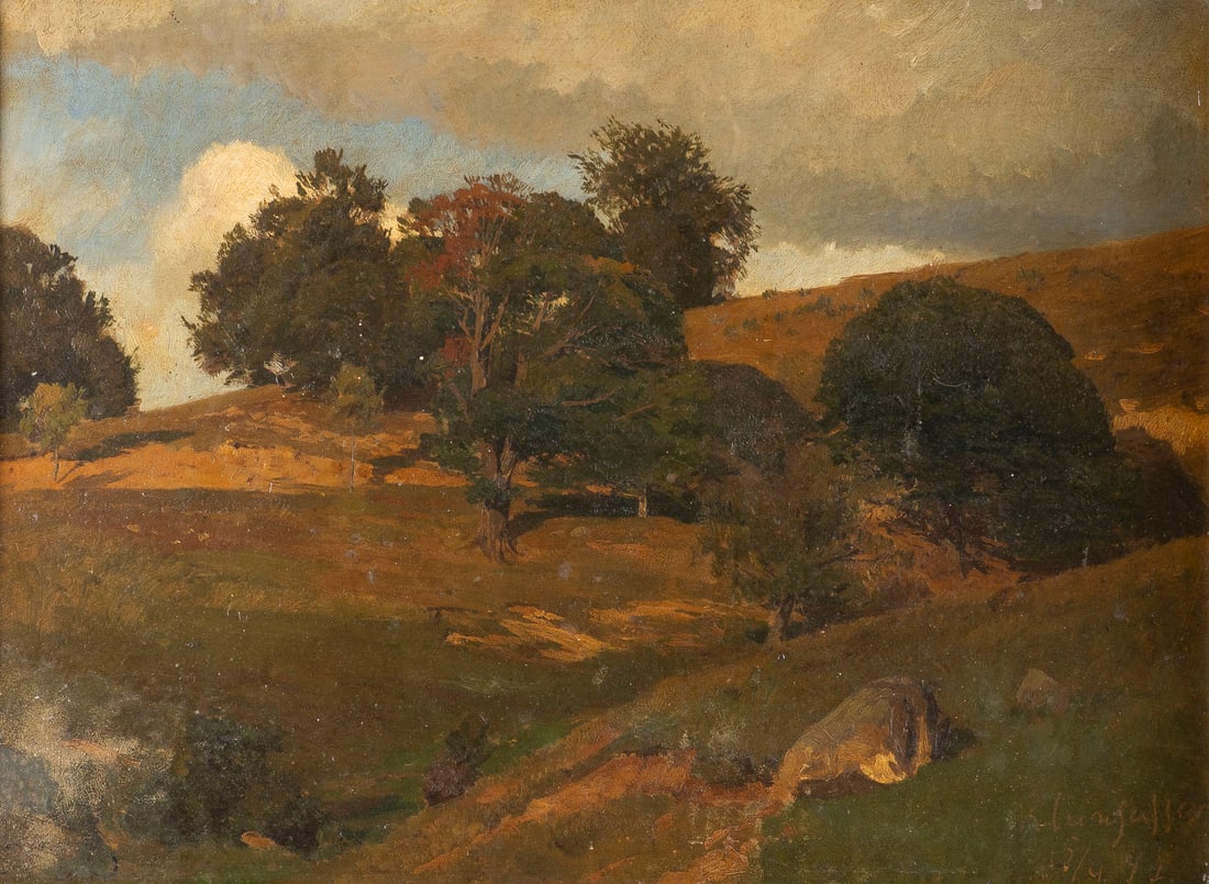 CARL JULIUS E. LUDWIG |OeSTUDIE EINER LANDSCHAFT, 1877 (1 of 3)