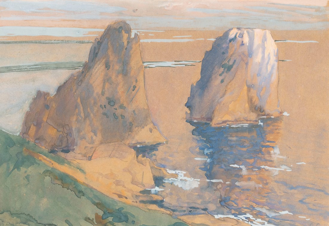 CARLOS CONRAD GRETHE | CAPRI IV. FARAGLIONI. 1898 (1 of 2)