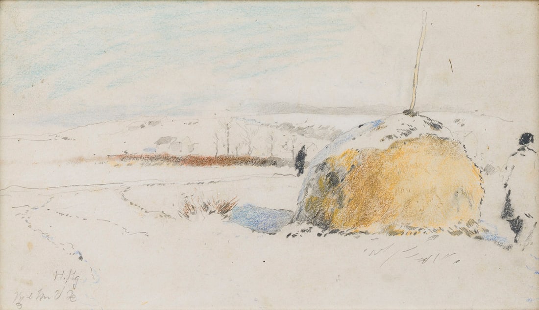 HUGO MUeHLIG | LANDSCHAFT MIT HEUHAUFEN (1 of 2)
