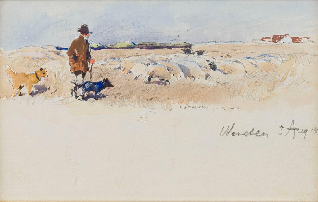 HUGO MUeHLIG | SCHAeFER MIT SIENEN HUNDEN UND SCHAFEN. WERSTEN, 5. AUG. 1915 (1 of 2)