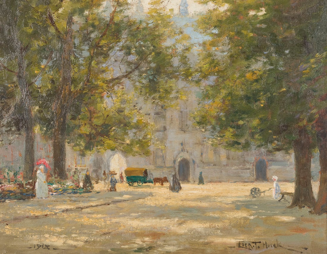 EBENEZER THOMSON HOECK | DER BURGPLATZ IN BRUeGGE, 1918 (1 of 2)