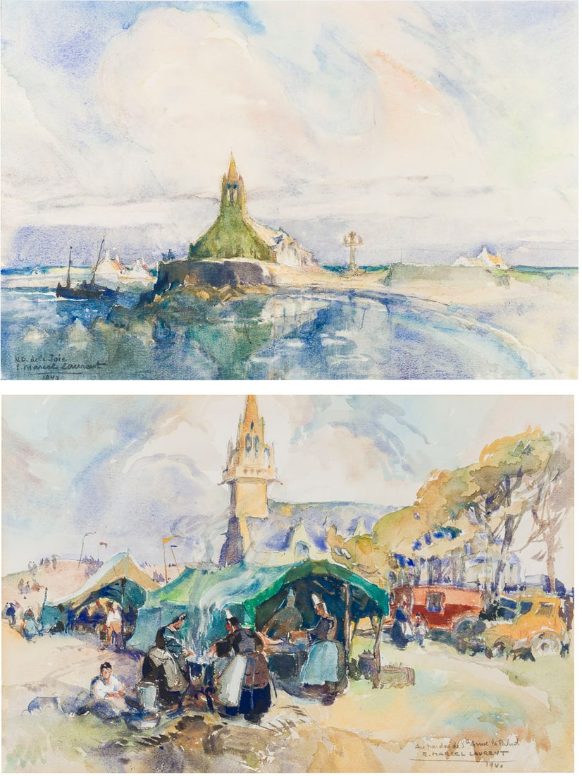 EMMANUEL MARCEL-LAURENT | ZWEI ARBEITEN: BEI DER WALLFAHRT VON SAINTE-ANNE-LA-PALUD, 1940. NOTRE-DAM (1 of 5)