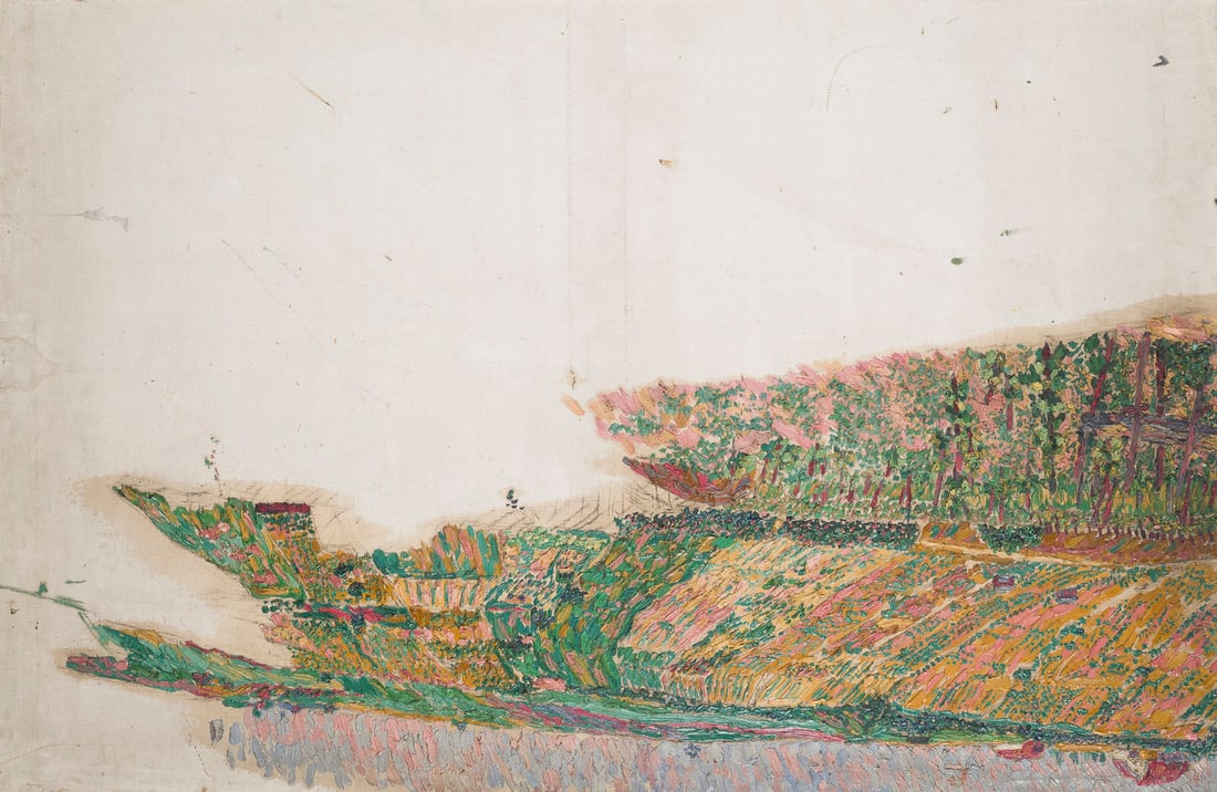 KUNSTLER DER WIENER SEZESSION | LANDSCHAFT MIT WEINBERGEN (UNVOLLENDET) (1 of 2)