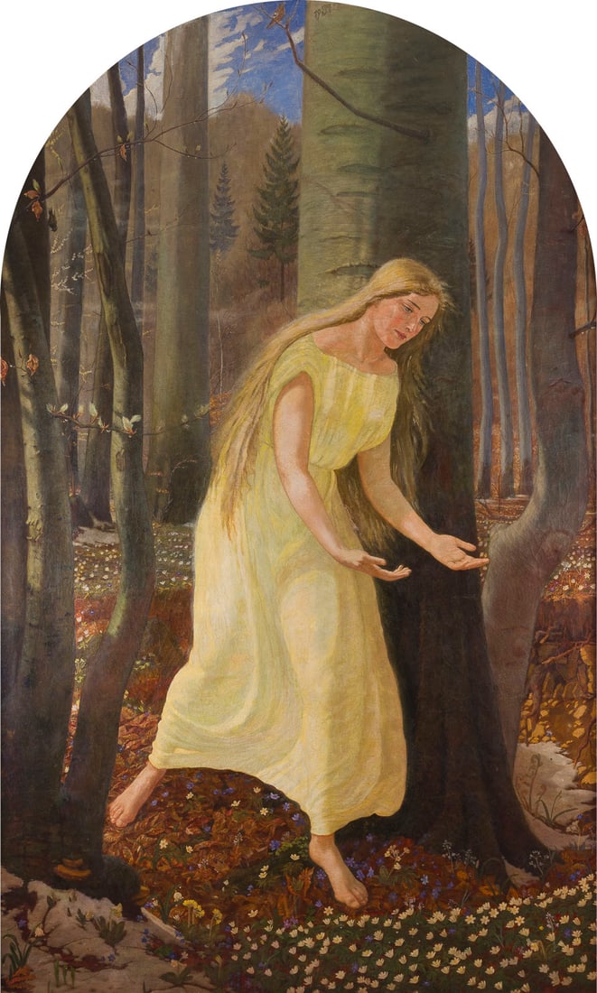 WOLFGANG WILLRICH | 'FLORA' MONUMENTALGEMAeLDE, 1925-1927: WOLFGANG WILLRICH 1897, Gottingen - 1948, Gottingen ''FLORA'', MONUMENTAL PAINTING, 1925-1927 Oil on canvas, 234 x 145?cm (f. 273 x 170?cm) Verso: signed and dated on the canvas and frame. Retouches, 