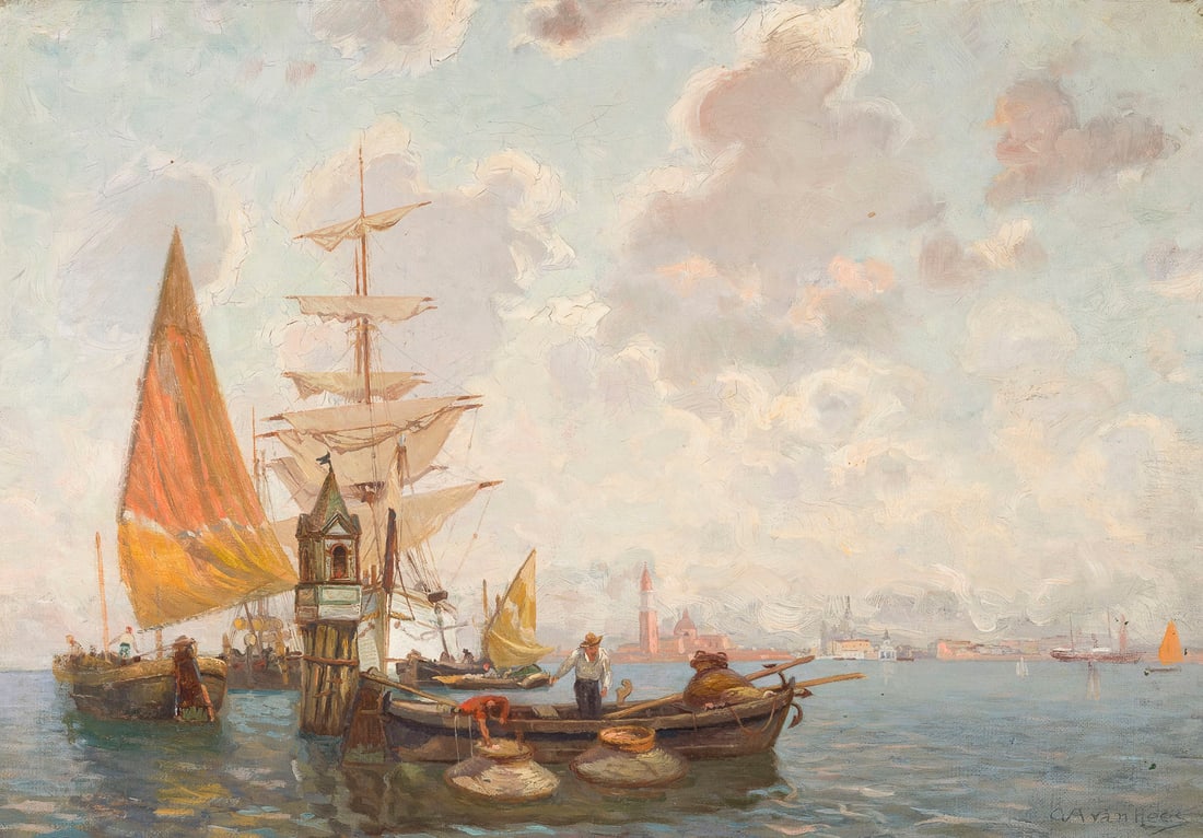 GUSTAV ADOLF VAN HEES | FISCHER IN DER VENEZIANISCHEN LAGUNE (1 of 2)