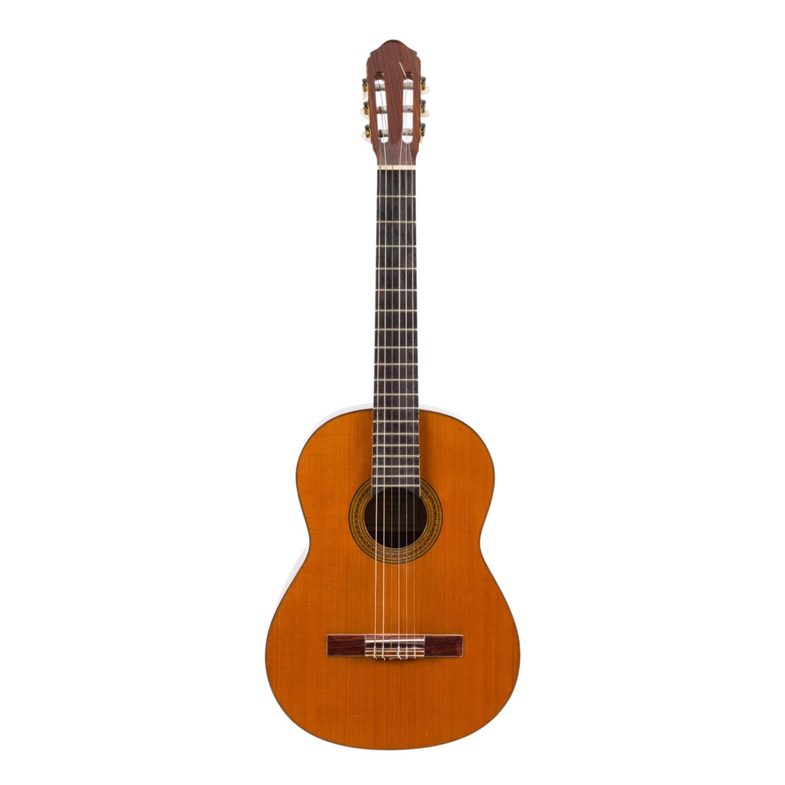 | AKUSTISCHE 4/4 KONZERTGITARRE 'EUGENIO DELICADO UTRILLA': ACOUSTIC 4/4 CONCERT GUITAR 'EUGENIO DELICADO UTRILLA' Benidorm, Spain, 20th century High-gloss lacquered body with spruce top, six-string, nylon strings. Length: 102 cm, scale length: approx. 66 cm. 
