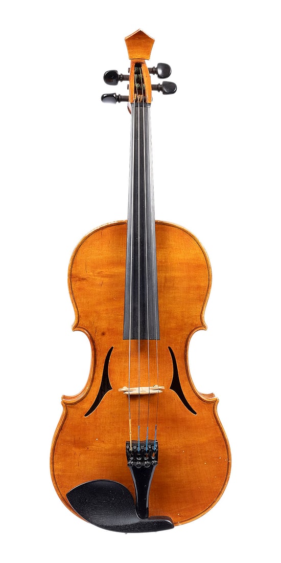 | VIOLA ARTHUR BAY 'MODELL KARL WEIDLER': VIOLA BY ARTHUR BAY - 'KARL WEIDLER MODEL' Hamburg, 1982 One-piece spruce top and maple back, diamond-shaped pegbox finial, S-shaped soundholes, light brown-orange varnish; includes case. 4/4 viola;