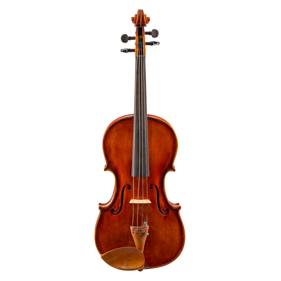 | VIOLA 'M. COLLENOT FILS': VIOLA 'M. COLLENOT FILS' France, early 20th century Two-piece spruce top and maple back, reddish-brown varnish. 4/4 viola, length 67.5, body approx. 40.1 cm. Brand stamp ''M. Collenot Fils Paris'' on