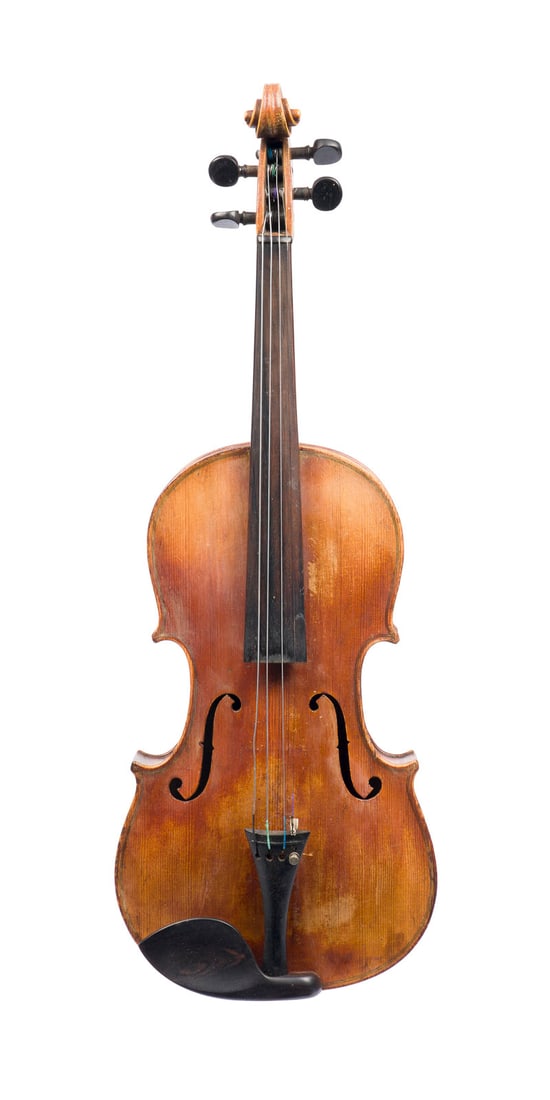 | VIOLINE BEZ. 'ALFONSO CAPPELLARO': VIOLIN LABLED 'ALFONSO CAPPELLARO' Probably Castelfranco Veneto, 1902 Two-piece spruce top and maple back, brown varnish, with case. 4/4 violin l. 59,5, body l. 36 cm. Violin label: 'Alfonso Cappellar