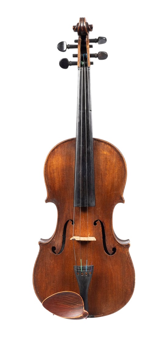 | VIOLINE BEZ. 'MATTHAEUS IGNATIUS BRANDSTAETTER': VIOLIN LABELED 'MATTHAEUS IGNATIUS BRANDSTAETTER' German, 19th century Two-piece spruce top and maple back, brown varnish. 4/4 violin, length 60, body width 35.7 cm. Violin label: ''Mattaeus Ignatius