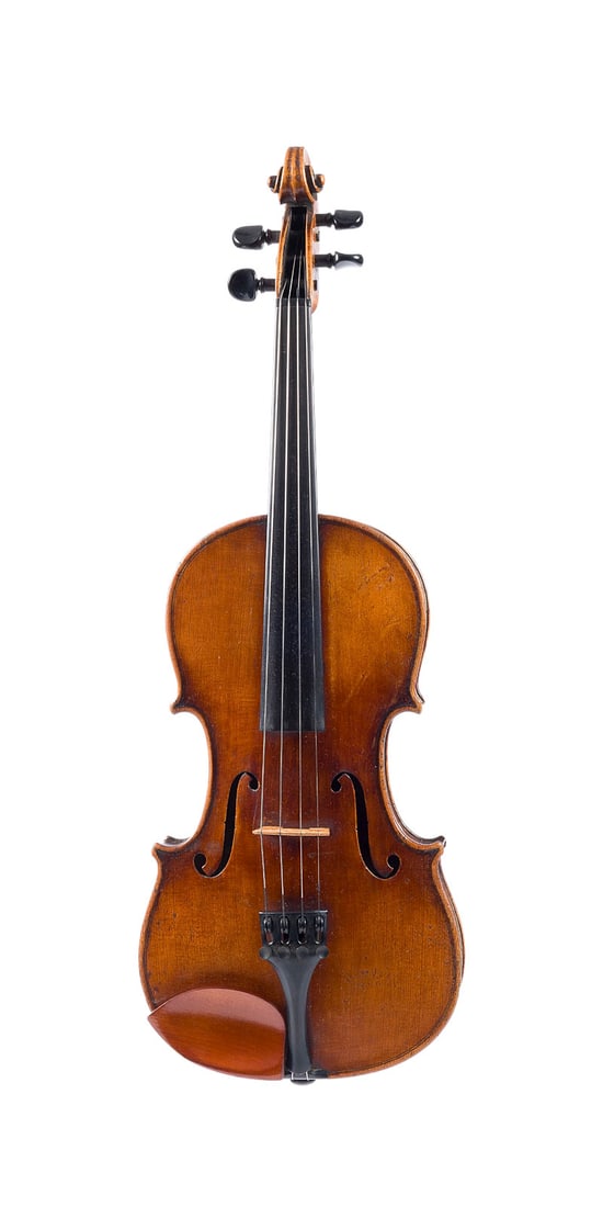 | VIOLINE 'GEBRUeDER WOLF': VIOLIN 'GEBRUeDER WOLFF' Kreuznach, 1890 Two-piece spruce top and maple back, light reddish-brown varnish; includes wooden case. 4/4 violin; total length 59.1 cm, body length 35.1 cm. Label: