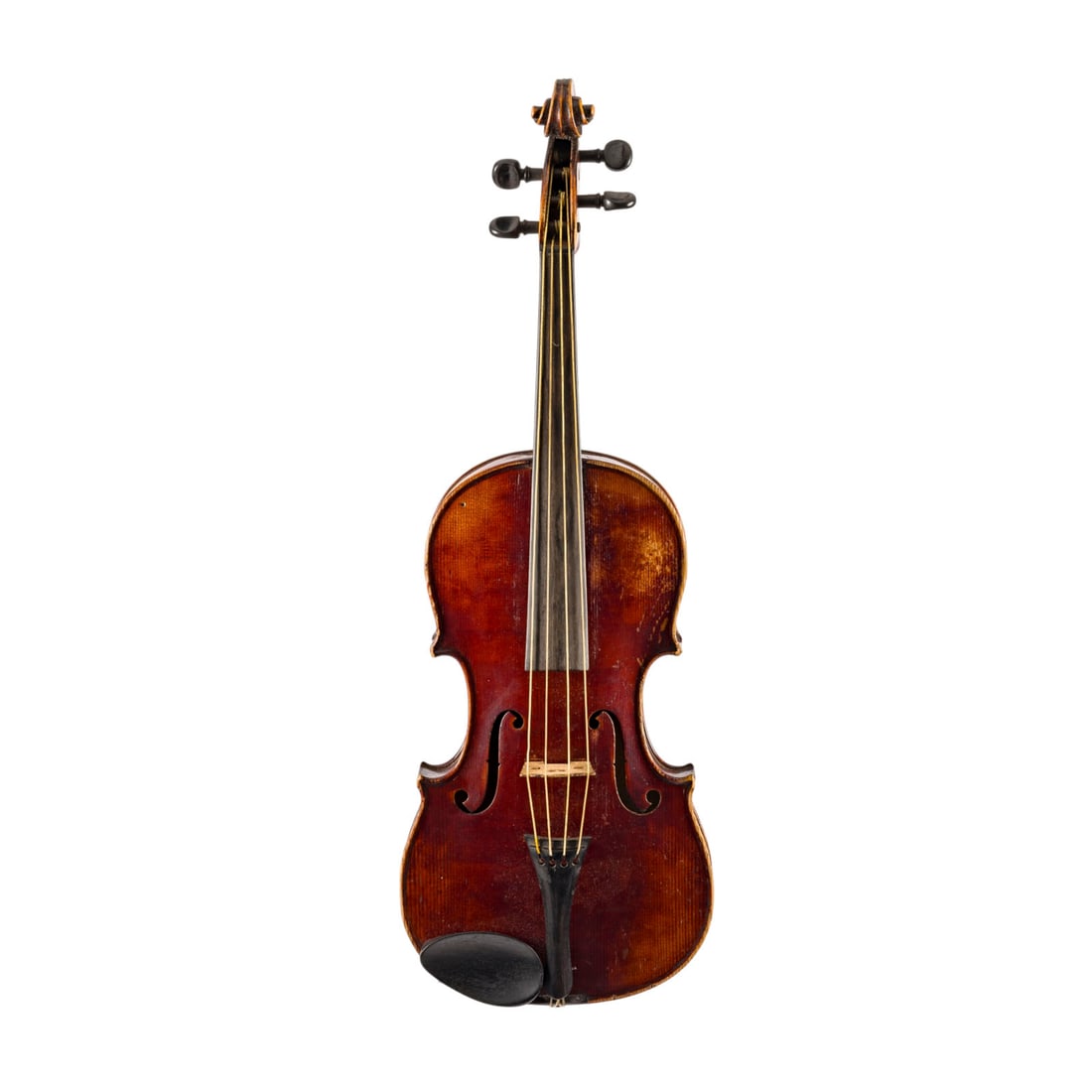 | VIOLINE NACH ANTONIO STRADIVARI: VIOLIN MODELED AFTER ANTONIO STRADIVARI Probably Bohemia, 19th/20th century. Two-piece spruce top and maple back, reddish-brown varnish. 4/4 violin, length 60 cm, body width 35.6 cm. Violin label: