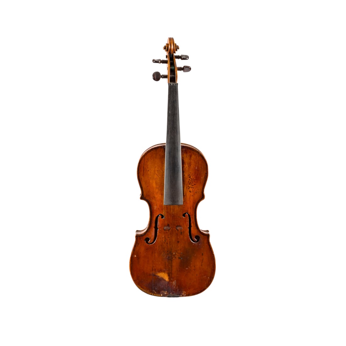 | VIOLINE 'MARY': VIOLIN 'MARY' Probably England, 19th century. Two-piece spruce top and maple back, dark brown varnish. 4/4 violin, length 60, body length 36 cm. Handwritten inscription ''Mary'' on the inside. Part.