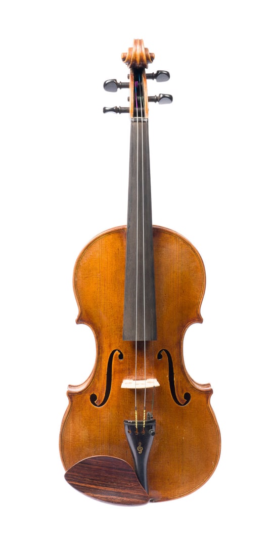| VIOLINE BEZ. 'IGNATIUS MARKERT': VIOLINE LABLED 'IGNATIUS MARKERT' Prague, 1931 Two-piece spruce top and maple back, light brown varnish. 4/4 violin l. 58,9 cm, body l. 35,5 cm. Violin label: 'Ignatius Markert fecit Pragae 1931'.