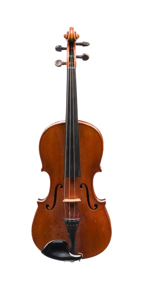 | VIOLINE BEZ. 'EUGEN GAeRTNER': VIOLIN LABELLED 'EUGEN GAeRTNER' Stuttgart, probably circa 1930. Two-piece spruce top and maple back, brown varnish. Full-size (4/4) violin, length 58.9 cm, body length 35.5 cm. Labelled ''Eugen Gaert