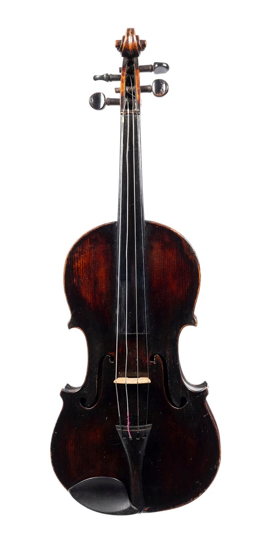 | VIOLINE BEZ. 'BELA NAGY': VIOLIN LABELED 'BELA NAGY' Jaszalsoszentgyoergy, Hungary, early 20th century One-piece spruce top and maple back, dark brown varnish. 4/4 violin, length 60 cm, body length 36 cm. Violin label: ''Nagy 