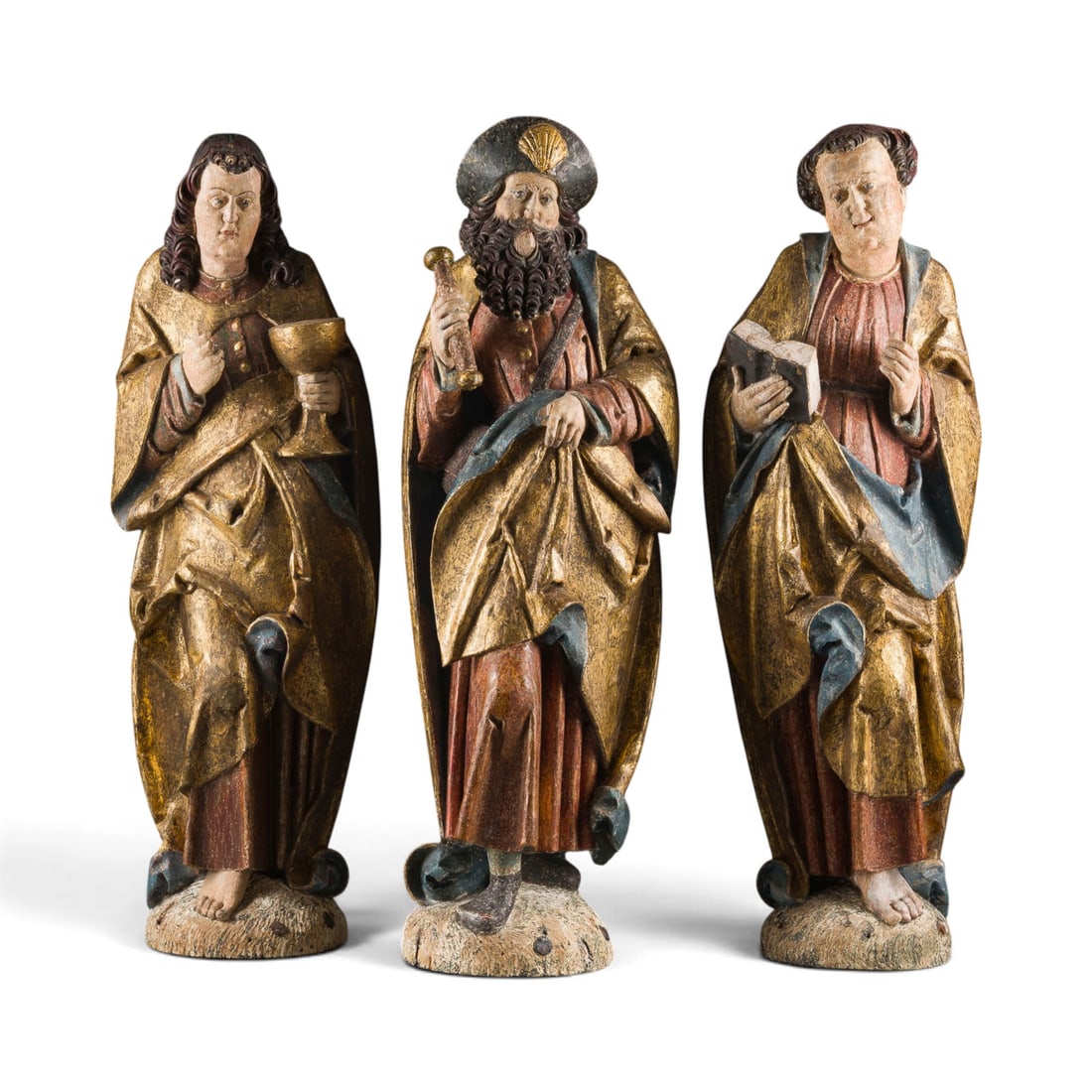 | DREI GOTISCHE APOSTELFIGUREN: JAKOBUS, JOHANNES UND PHILIPUS (1 of 11)