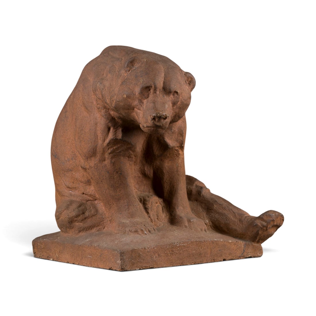 JOSEF FRANZ PALLENBERG | SITZENDER BAeR ('KODIAKBAeR'): JOSEF FRANZ PALLENBERG 1882 Cologne - 1946 Duesseldorf SITTING BEAR ('KODIAK BEAR') Terracotta, modeled in the round. H. 22, W. 20.5, D. 19.5 cm, weight approx. 3.2 kg. Marked 'Jos. Pallenberg' on the