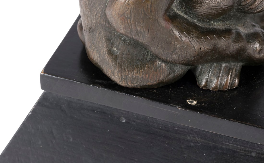 MONOGRAMMIST 'A.S.' | SITZENDER AFFE - 2