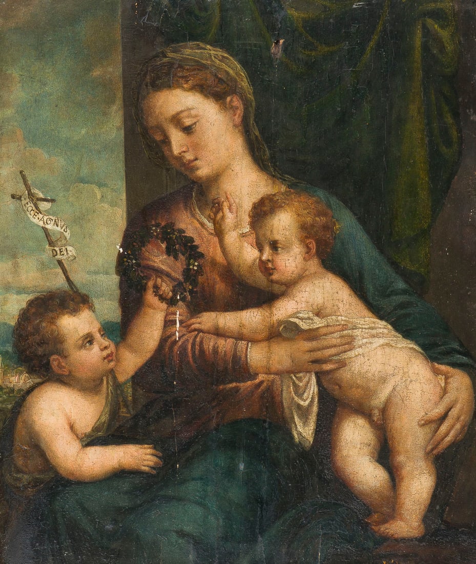 PARIS BORDONE (AUCH BORDON) (ATTR.) | MADONNA MIT CHRISTUSKIND UND JOHANNESKNABEN (1 of 3)