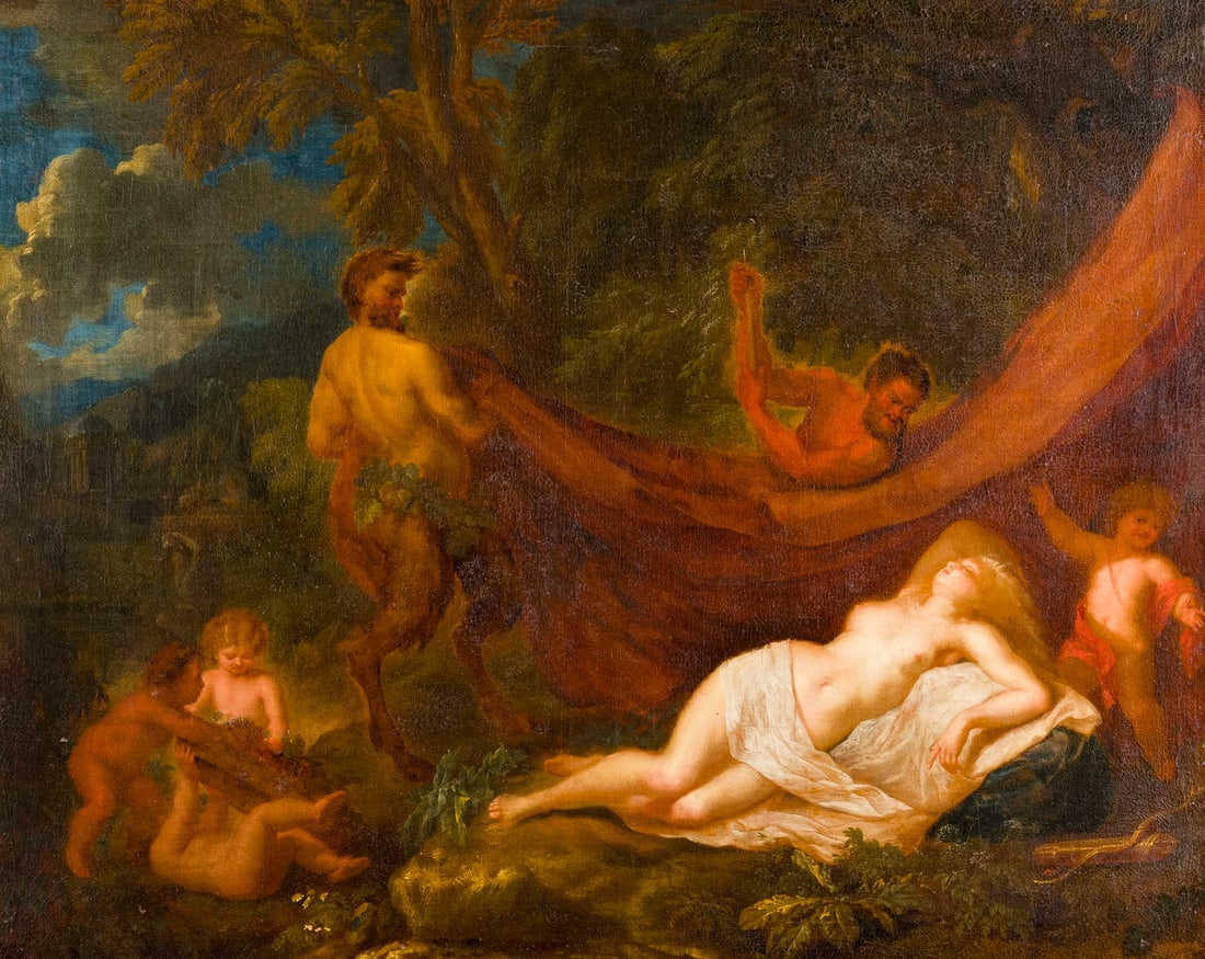 CHARLES-MICHEL-ANGE CHALLE (ATTR.) | JUPITER UND ANTIOPE (1 of 3)