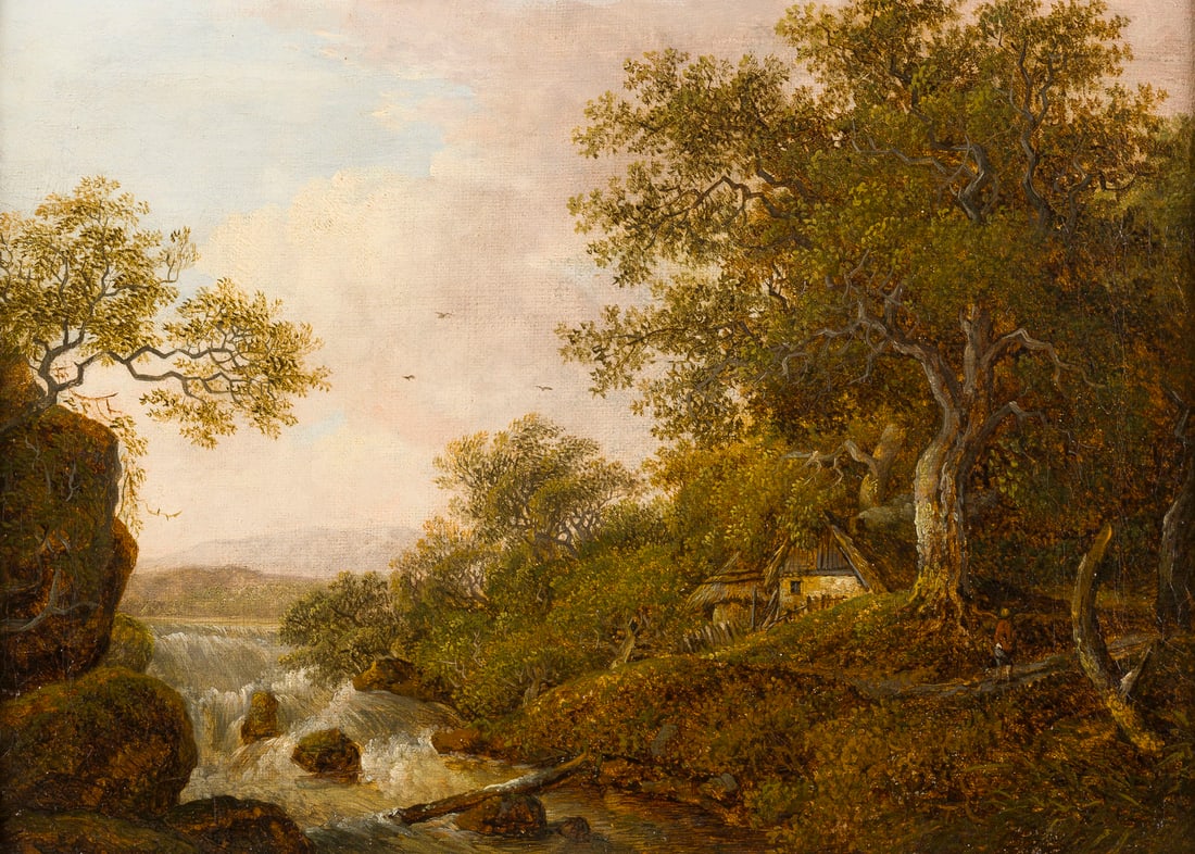 JACOB ISAACKZ. VAN RUISDAEL (NACHFOLGER) | FLUSSLANDSCHAFT MIT WASSERFALL (1 of 3)