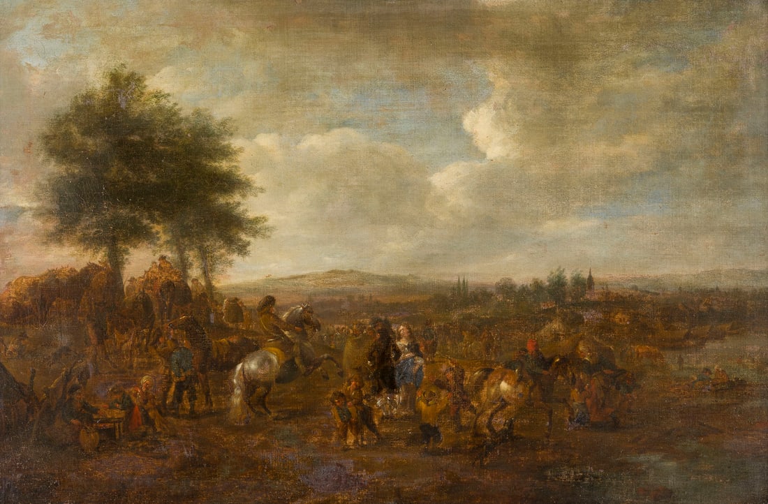 PHILIPS WOUWERMANS (WAHRSCHEINLICH WERKSTATT) | EIN PFERDEMARKT (1 of 3)