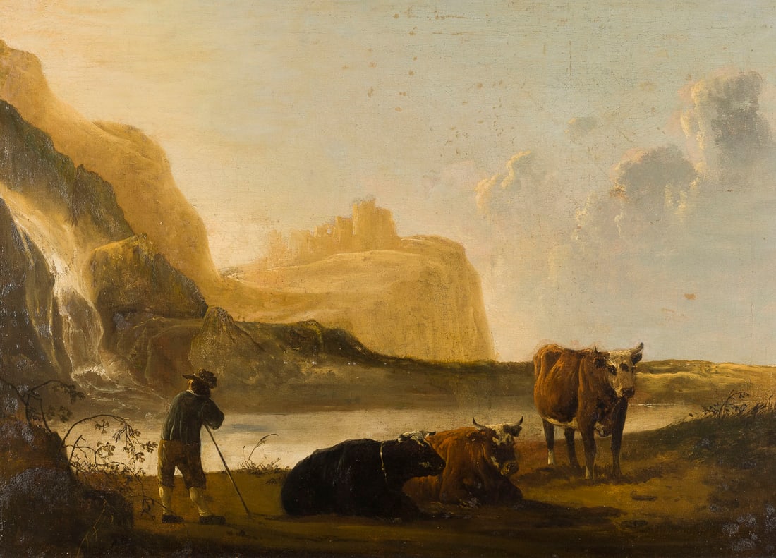 AELBERT JACOBSZ. CUYP (IN DER ART DES) | JUNGER HIRTE MIT KUeHEN (1 of 3)