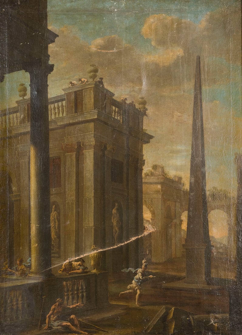 PIER FRANCESCO GAROLA (UMKREIS) | CARPRICCIO MIT RUINEN UND OBELISK (1 of 3)