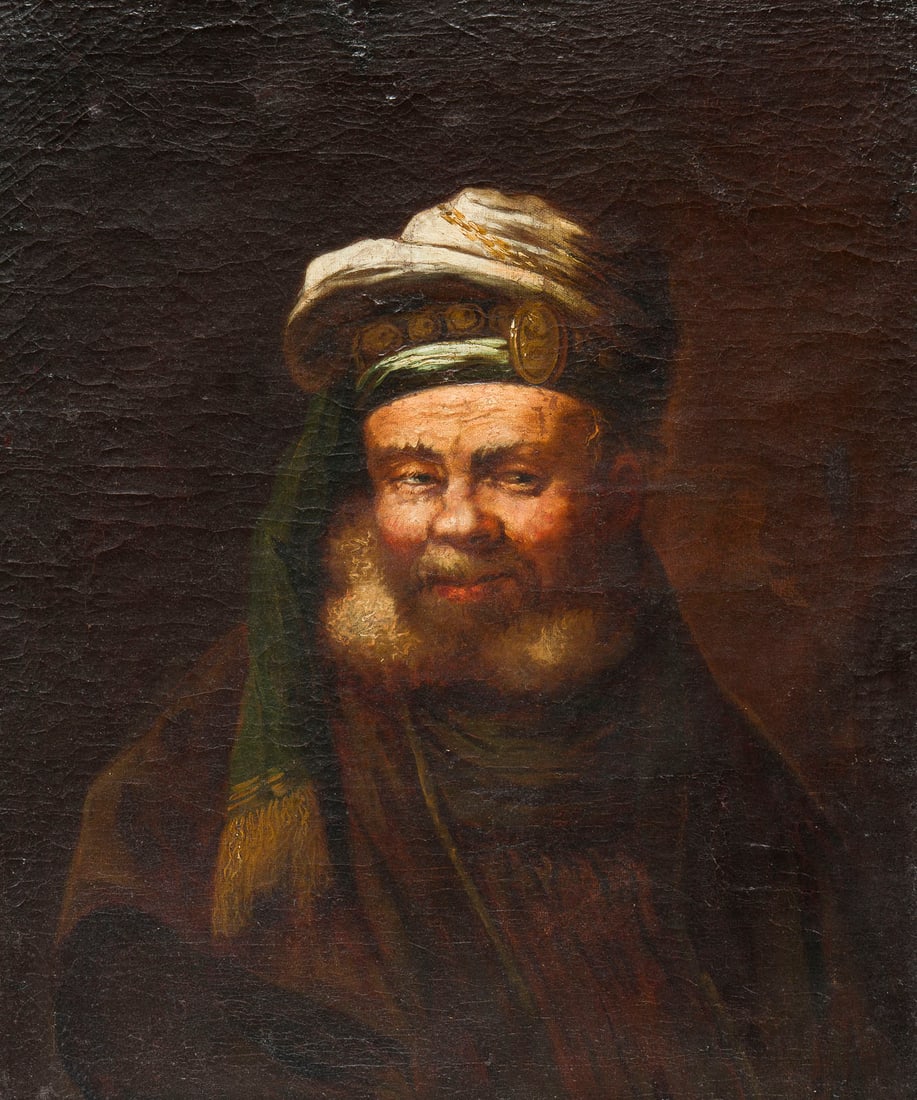 DEUTSCH-NIEDERLAeNDISCHE REMBRANDTSCHULE, UM 1700 | PORTRAIT EINES ORIENTALEN MIT TURBAN (1 of 3)