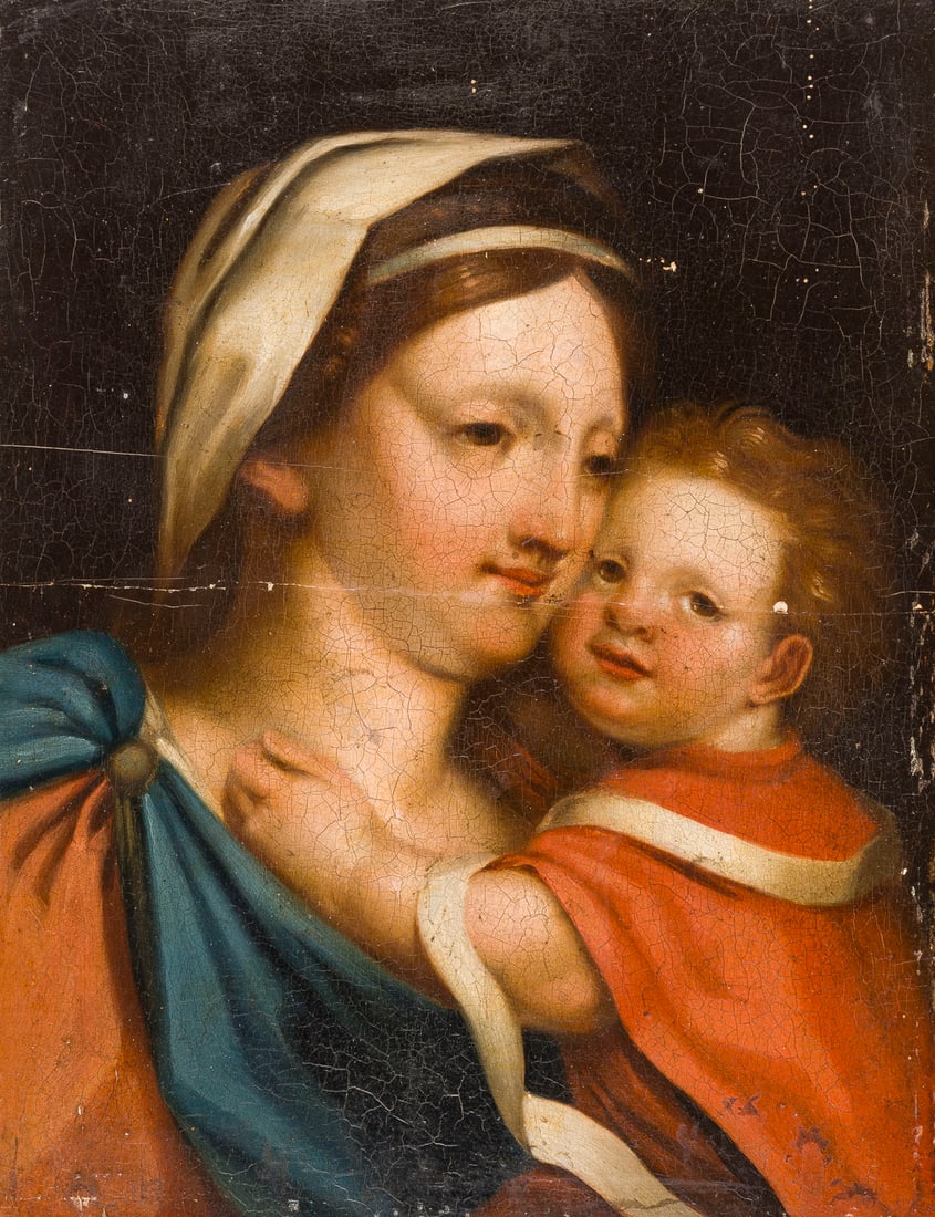 NIEDERLAeNDISCHE SCHULE, WOHL UM 1700 | MADONNA MIT KIND (1 of 2)