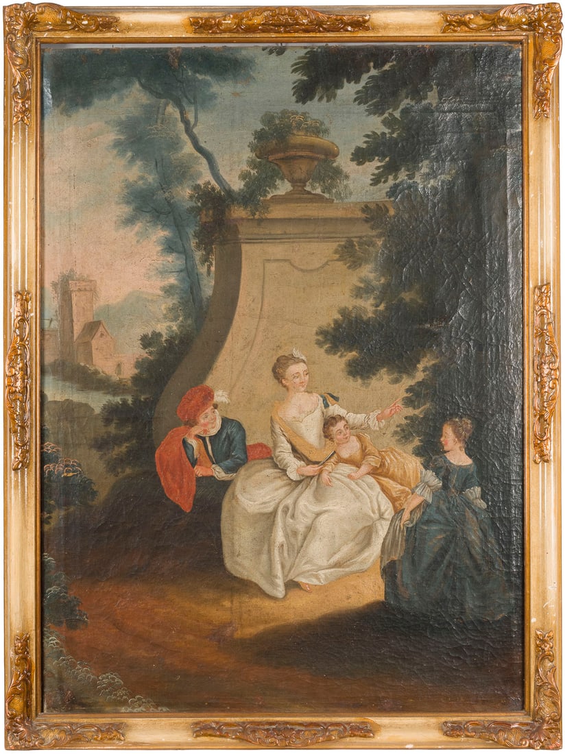 NICOLAS LANCRET (SCHULE) | UNSCHULD: NICOLAS LANCRET (SCHOOL) 22 January 1690 Paris - 14 September 1743 ibid. INNOCENCE Oil on canvas. 83 x 60 cm (F. 92.5 x 68.5 cm). Part. min. old rest., part. min. old retouching, dam. Frame. Provenanc