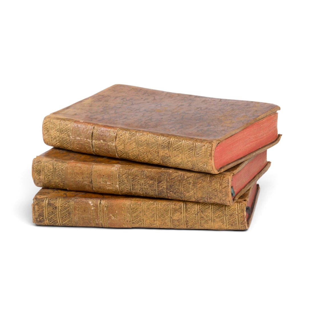 CHARLES-LOUIS DE MONTESQUIEU | 'OEUVRES DE MONSIEUR DE MONTESQUIEU': CHARLES-LOUIS DE MONTESQUIEU 'OEUVRES DE MONSIEUR DE MONTESQUIEU' Amsterdam and Leipzig, Arkstee and Merkus 1764 3 volumes: Volumes 1, 4, and 6, new edition. 17.5 x 10.5 x 2.5 cm. Signs of wear,