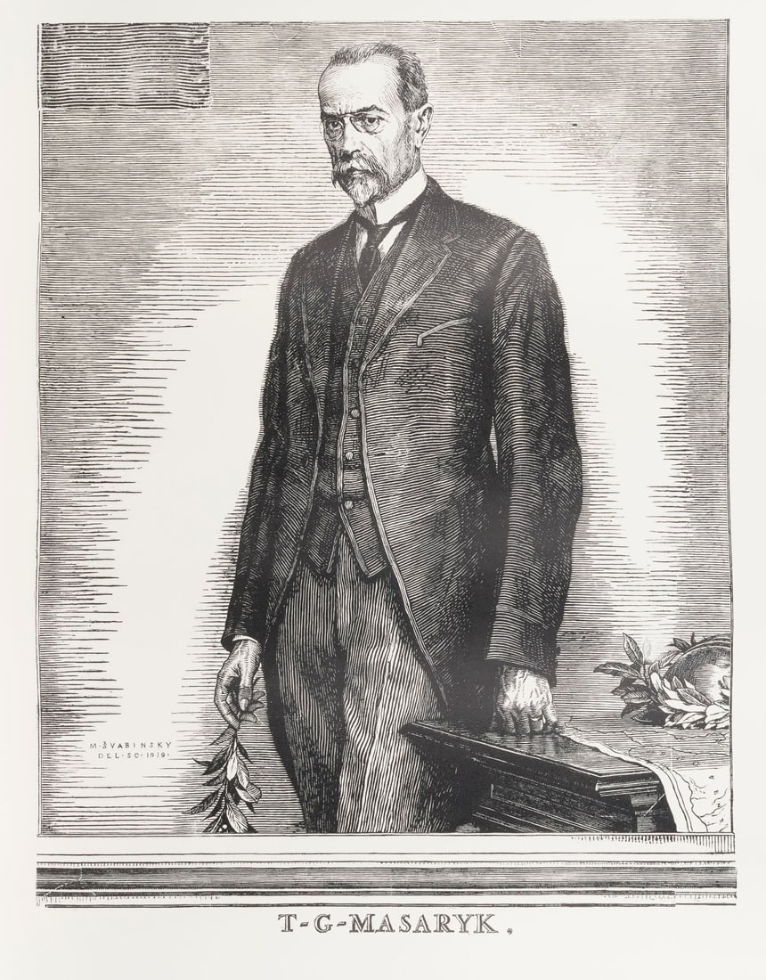 MAX(IMILIAN) SVABINSKY | PORTRAIT PRAeSIDENT TOMAS GARRIGUE MASARYK (1919) (1 of 1)