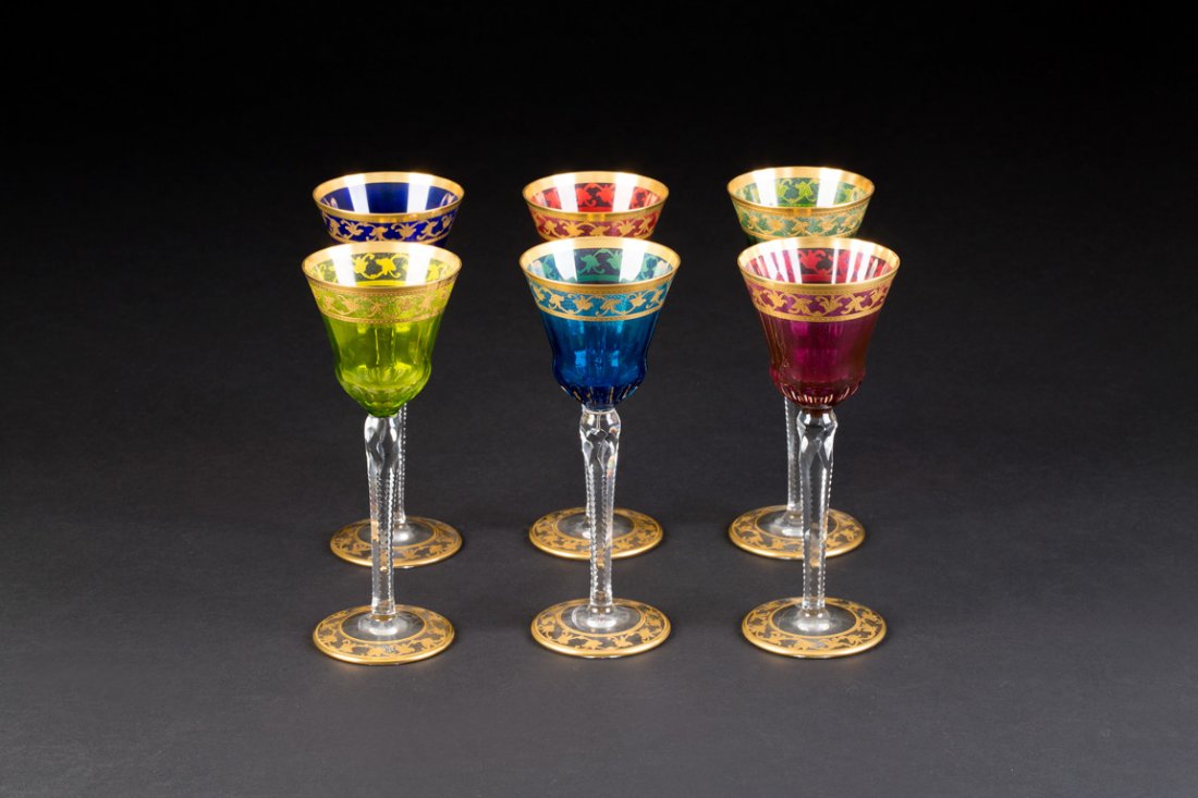 SATZ VON 6 WEINKELCHEN 'THISTLE GOLD' (1 of 1)