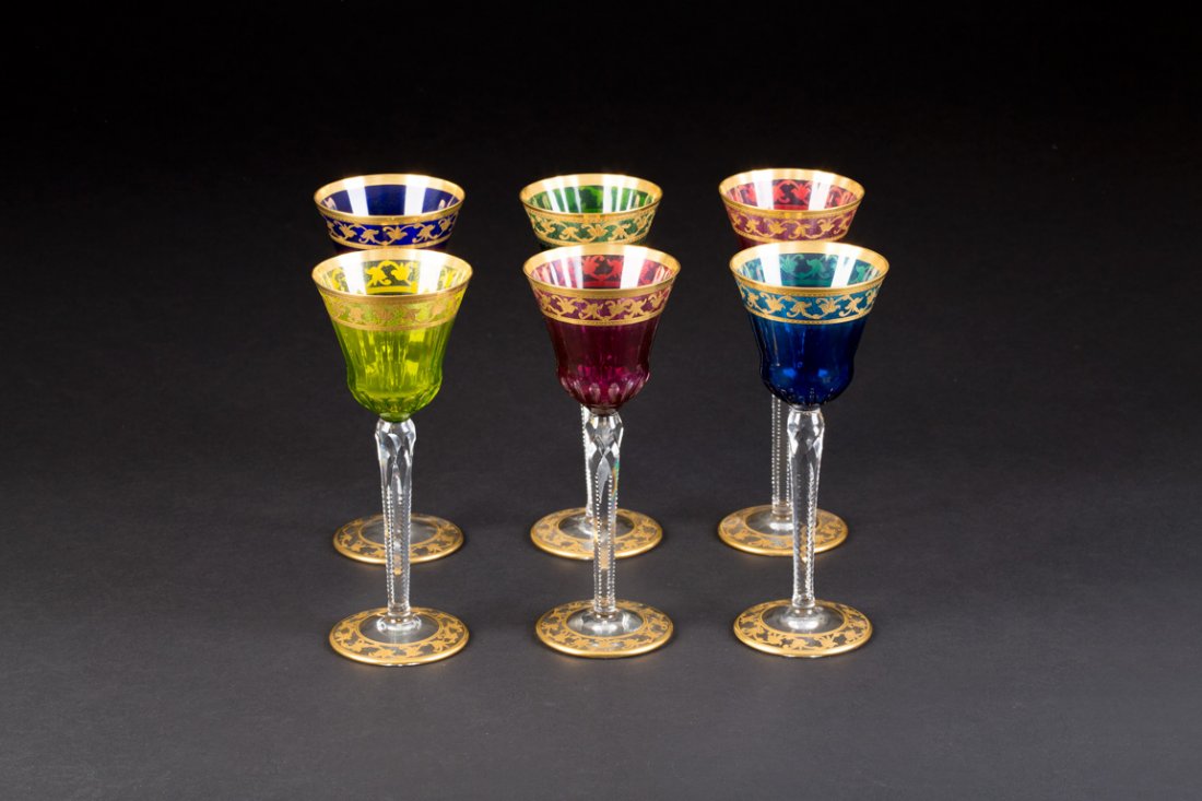 SATZ VON 6 WEINKELCHEN 'THISTLE GOLD' (1 of 1)