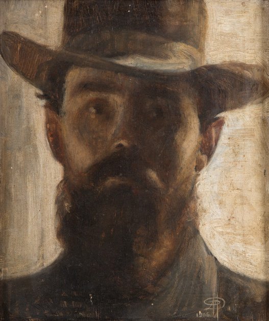 PORTRÄT EINES BÄRTIGEN MANNES MIT HUT (1 of 2)